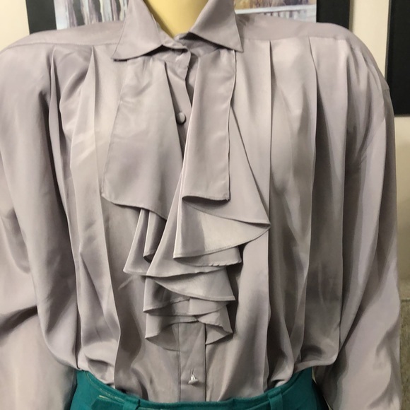 🌺VINTAGE KRISTINA ALEXANDER BLOUSE SIZE 10 - Picture 1 of 12